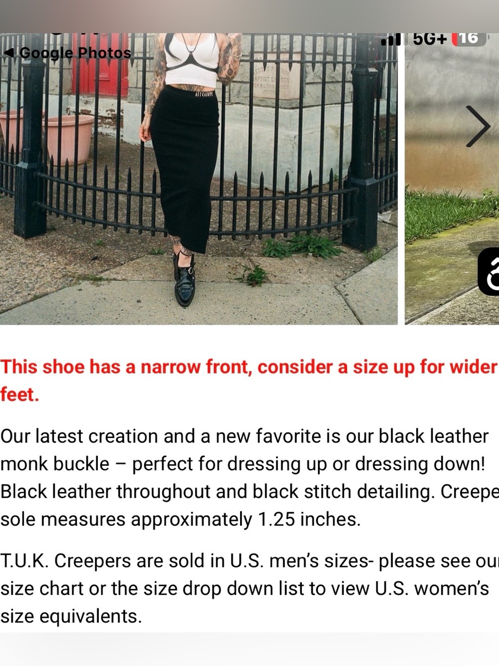 T.U.K Black Leather Buckle Creeper Loafers - Picture 2 of 10